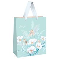 Пакет бумажный подарочный "Bouquets" (14х11х6,5 см)