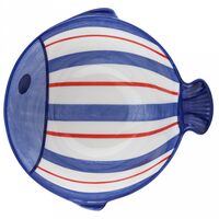 Салатник фарфоровый "Синий полосатик" (600 мл)