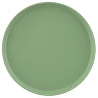 Тарелка мелкая фарфоровая "Эстетик" (203 мм; зеленый)