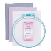 Набор цветной канвы "Bestex" (50х50 см; белый, серый, сиреневый)