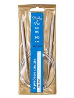 Спицы круговые для вязания (металл; 6 мм; 100 см)
