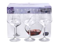 Бокал для вина стеклянный "Sandra" (6 шт.; 570 мл)