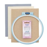 Набор цветной канвы "Bestex" (50х50 см; кремовый, серый, бежевый)