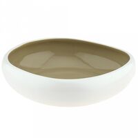 Тарелка глубокая фарфоровая "Стоун" (1,1 л; оливковый)