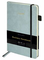 Блокнот в клетку "Velvet" (А5; серо-голубой)