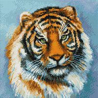 Алмазная вышивка-мозаика "Большой тигр" (300х300 мм)