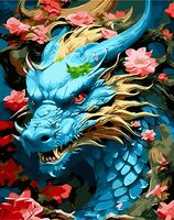 Картина по номерам "Бирюзовый дракон" (400х500 мм)