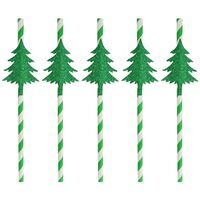 Трубочки для коктейля "Хвойный лес" (5 шт.)