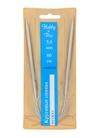 Спицы круговые для вязания (металл; 5 мм; 60 см)