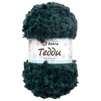 Пряжа "Тедди №04" (150 г; 35 м; темный изумруд)