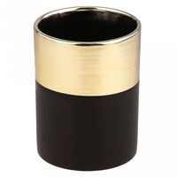 Кашпо "Гламур" (0,88 л; черно-золотой)