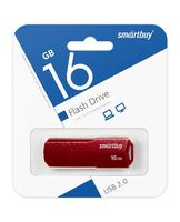 USB Flash Drive 16Gb SmartBuy Clue Burgundy (SB16GBCLU-BG)