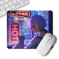 Коврик для мыши "Девушка с котиком" (арт. 8172)