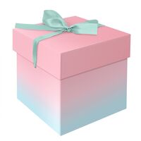 Подарочная коробка "Duotone. Mint-Pink gradient" (15х15х15 см)