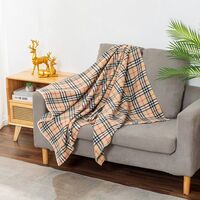 Плед-покрывало "Клетка бербери на жёлтом" (150х200 см)