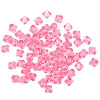 Бусины пластиковые "Граненый биконус" (10 мм; малиновый)