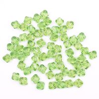 Бусины пластиковые "Граненый биконус" (10 мм; зеленый)