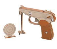 Сборная деревянная модель "Резинкострел Пистолет ПМ"