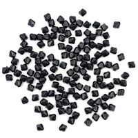 Бусины пластиковые "Граненый биконус" (8 мм; черный)