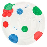 Тарелка глубокая фарфоровая "Виноград" (215х198х30 мм)