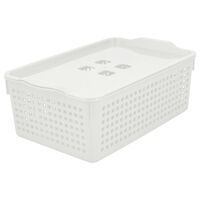 Корзина с крышкой "Лофт" (29,5х18,5х10,5 см; белая)