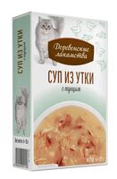 Лакомство для кошек "Суп из утки с тунцом" (4 шт. х 35 г)