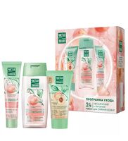 Подарочный набор "Peach boom" (мицеллярная вода, крем, скраб для лица)