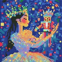 Алмазная вышивка-мозаика Щелкунчик" (200х200 мм)