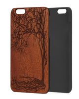 Чехол Case Wood для iPhone SE 2020/2022 (сапеле/зима)