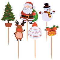 Набор шпажек бамбуковых "С Новым годом!" (6 шт.)