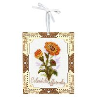 Набор для вышивания на деревянной основе "Миниатюра. Календула" (110х130 мм)