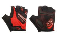 Перчатки велосипедные "SCG 46-0331" (M; чёрно-красные)