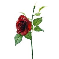 Цветок искусственный "Роза бордовая" (400 мм)