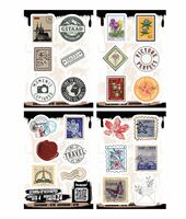 Набор виниловых наклеек "Штампы печати марки"