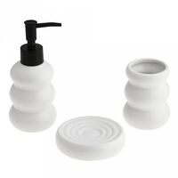 Набор для ванной комнаты "Гало" (3 предмета; белый)