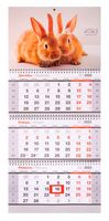 Календарь настенный квартальный на 2023 год "Fluffiness" (29,5х66 см)