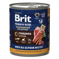 Консервы для собак "Brit Premium" (850 г; говядина с печенью)