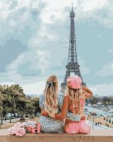 Картина по номерам "Подружки в Париже" (400х500 мм)