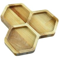 Менажница деревянная "Соты" (180х180х18 мм)