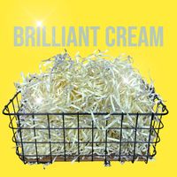 Стружка бумажная "Brilliant Cream" (кремовый+серебро; 100 г)