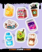 Набор 3D наклеек "Бутылочки"