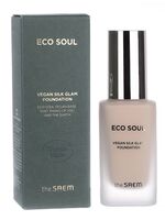 Тональная основа для лица "Eco Soul Vegan Silk Glam Foundation" тон: 21 light beige