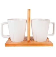 Набор кружек на подставке "Naturel" (2 шт.; 360 мл)