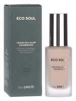 Тональная основа для лица "Eco Soul Vegan Silk Glam Foundation" тон: 23 natural beige