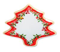 Тарелка фарфоровая "Ёлка новогодняя" (230 мм)