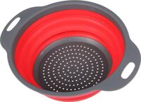 Дуршлаг "Круглый складной" (30х24,5х9,5 см; красный)
