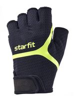 Перчатки для фитнеса "WG-103" (L; чёрно-ярко-зелёные)
