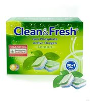 Таблетки для посудомоечных машин "Clean and Fresh. All in 1" (30 шт.)