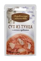 Пресервы для кошек "Суп из тунца с лососем и гребешком" (35 г)