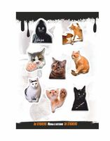 Набор 3D наклеек "Коты. Мемы №3"